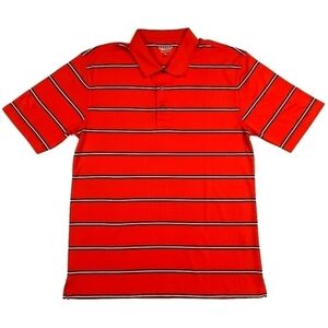 3/$20 Oxford America Veri Cool Orange Stripes Polo Shirt